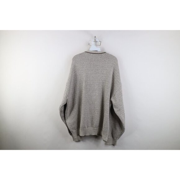 Vintage 90s Streetwear Mens 2XL XXL Polka Dot Golf Knit Crewneck Sweater USA - Picture 8 of 10